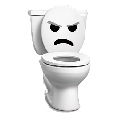 Angry toilet sticker