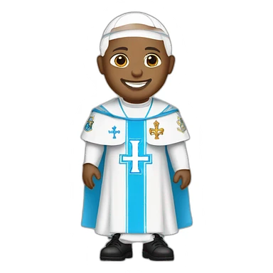 Pope Francis with the Olympique de Marseille jersey sticker