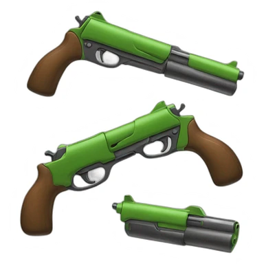 Pistolet Vert iphone sticker