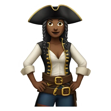 Female pirate  sticker