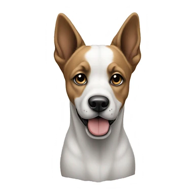 Perro blanco y negro grande. sticker