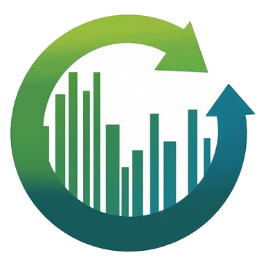Minimalist circular logo with a stylized barcode morphing into a globe, with company name "EthicScope" elegantly incorporated into the design. Clean greens and blues with neutral tones. Professional tech-forward design. sticker