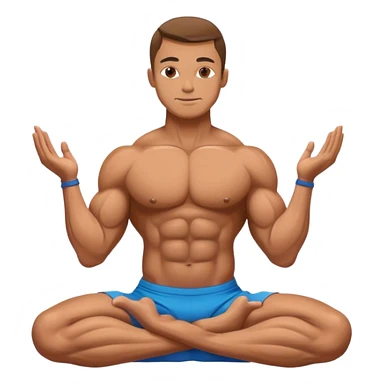 bodybuilder yoga sticker