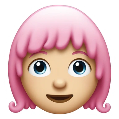 Cute pink Christmas emoji sticker