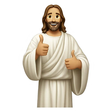 Jesus Christ giving thumbs up sticker
