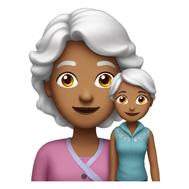 Grandma with a girl sticker