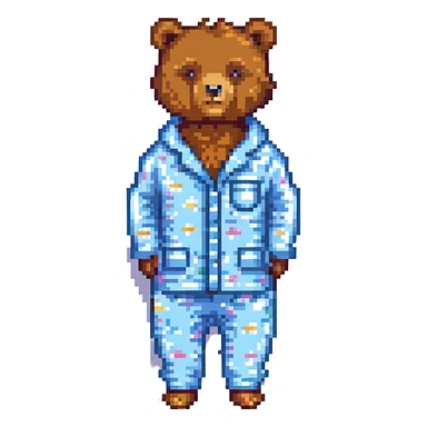 bear in pajamas sticker