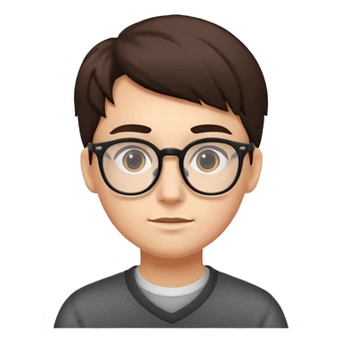 college student with curious face sticker