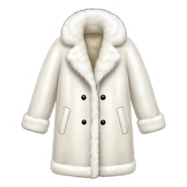 luxary white fur coat sticker