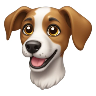 Young Alzatian dog playful face sticker