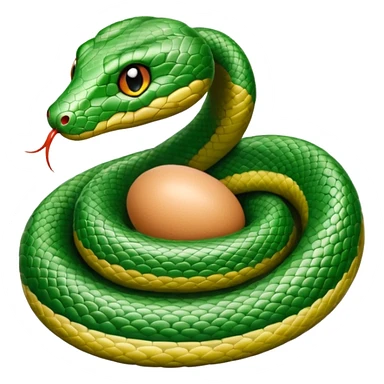 baby snake with egg sticker