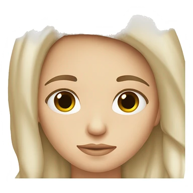 A white girl resting her head sticker