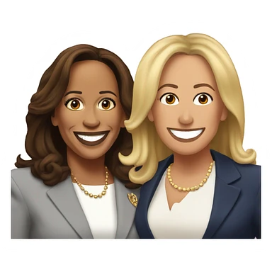 Kamala harris in love with blonde woman sticker