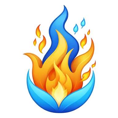 Fuego azul sticker