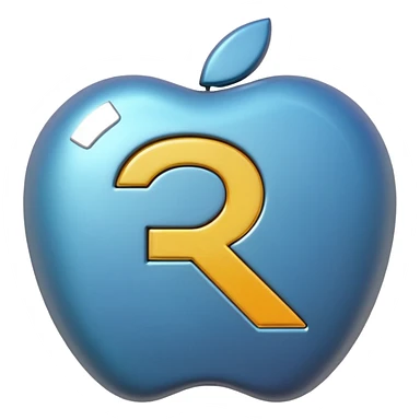  Russian ruble symbol (₽), centered, 3D emoji design, smooth rounded shapes, glossy finish, soft highlights and shadows, modern minimal look, neutral metallic silver or light gray color, no text, no background, transparent background, high detail, clean edges, Apple-style emoji aesthetics sticker