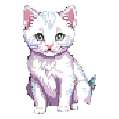 Kitten smells flowers sticker