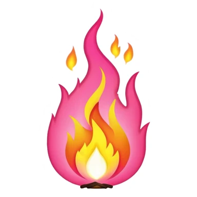 Pink fire sticker