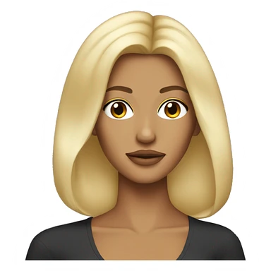 Blonde supermodel with a blowout hair sticker