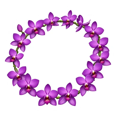 Purple orchid lei sticker