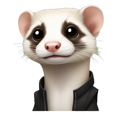 realistic ferret as elon musk sticker