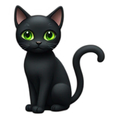 black cat with green eyes recommends ​ sticker