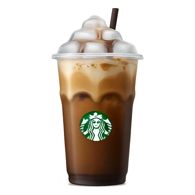 Starbuck ice coffee with ice cubes sticker