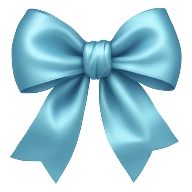 A light blue bow sticker