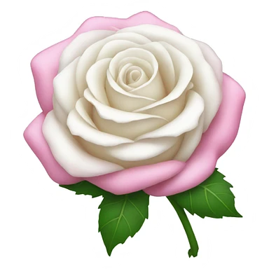White rose with pink bow sticker