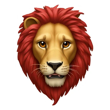 A red lion badge  sticker
