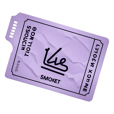 Pale Purple 1 Signed ticket  sticker