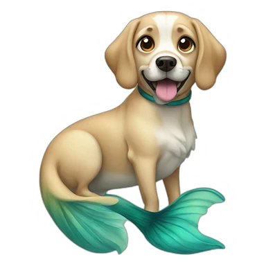 Dog-mermaid sticker