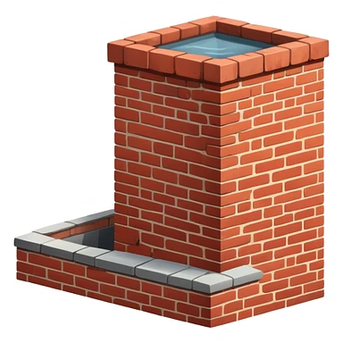 a red brick chimney sticker