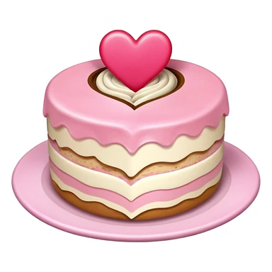 Pink Tiramisu With Heart sticker