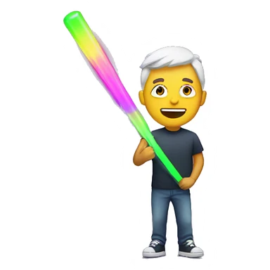 Guy with glowsticks sticker