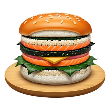 sushi burger sticker