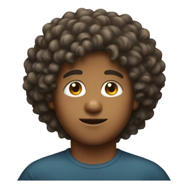 Boy with fluffy hair sticker