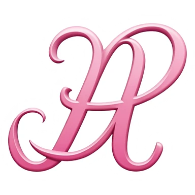Pink romantic letter sticker