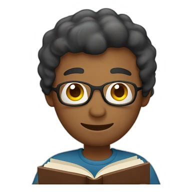 man holding a book sticker