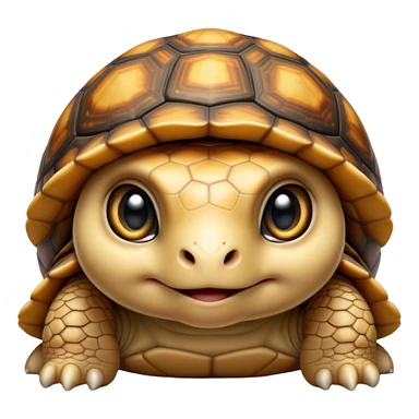 cinematic-baby tortoise-realistic--emoji,,-cute-wise-face-peering-ahead-with-calm-determination,-cute large-eyes-reflecting-centuries of wisdom, sticker