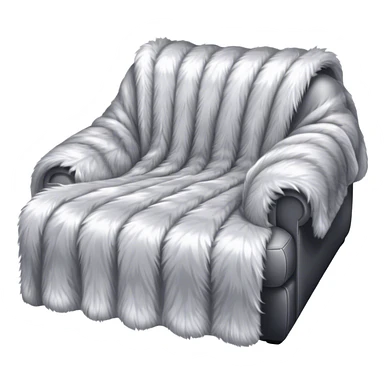Silver fur blanket sticker