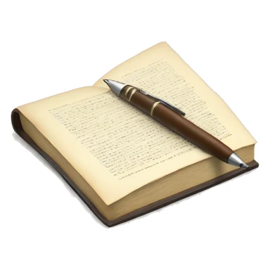 book with pen sticker