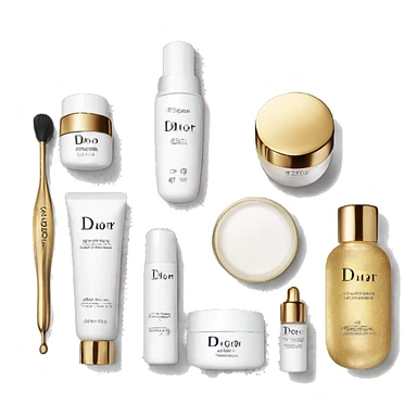 Dior white and gold skin care Kit sticker