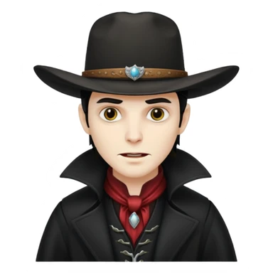 cowboy vampire sticker