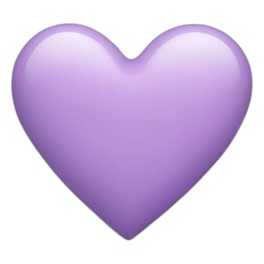 Lilac colour heart sticker