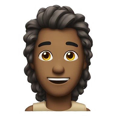 Side smirk moving hair sticker