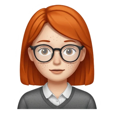 freckled with glasses sticker