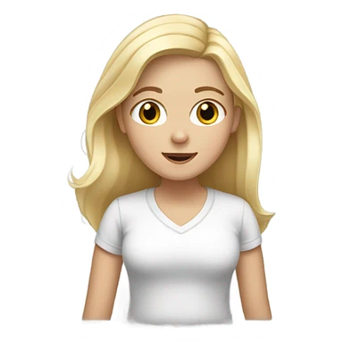 White girl speaking Spanish  sticker