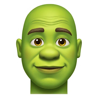 shrek with makeup sticker