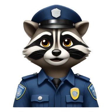 racoon police sticker