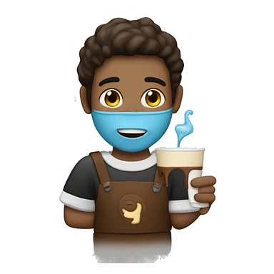 onitorrinco celeste con un sombero celeste y cafe sticker